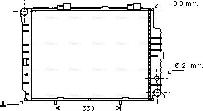 Ava Quality Cooling MSA2231 - Радиатор, охлаждение двигателя autospares.lv