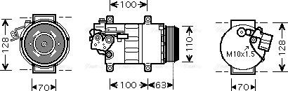 Ava Quality Cooling MSAK434 - Компрессор кондиционера autospares.lv