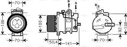 Ava Quality Cooling MSAK431 - Компрессор кондиционера autospares.lv