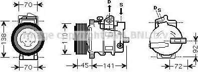 Ava Quality Cooling MSAK432 - Компрессор кондиционера autospares.lv