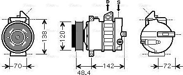 Ava Quality Cooling MSAK437 - Компрессор кондиционера autospares.lv