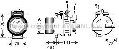 Ava Quality Cooling MSAK476 - Компрессор кондиционера autospares.lv