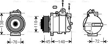 Ava Quality Cooling MSAK568 - Компрессор кондиционера autospares.lv