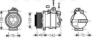 Ava Quality Cooling MSAK567 - Компрессор кондиционера autospares.lv