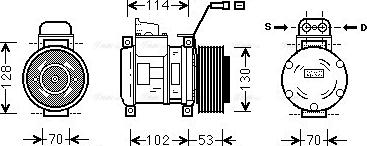 Ava Quality Cooling MSAK583 - Компрессор кондиционера autospares.lv