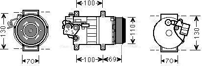 Ava Quality Cooling MSAK576 - Компрессор кондиционера autospares.lv