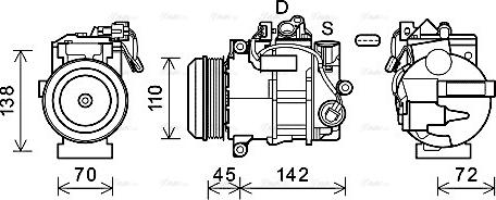 Ava Quality Cooling MSAK683 - Компрессор кондиционера autospares.lv