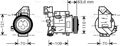 Ava Quality Cooling MSAK075 - Компрессор кондиционера autospares.lv