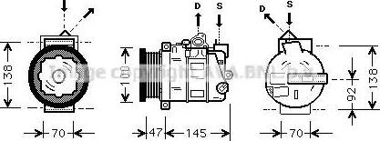 Ava Quality Cooling MSAK390 - Компрессор кондиционера autospares.lv