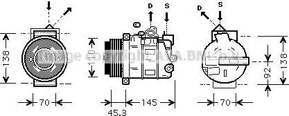 Ava Quality Cooling MS K389 - Компрессор кондиционера autospares.lv