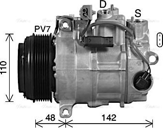 Ava Quality Cooling MSAK746 - Компрессор кондиционера autospares.lv