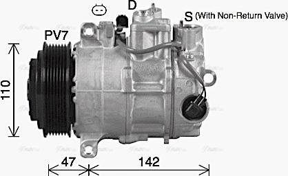 Ava Quality Cooling MSAK748 - Компрессор кондиционера autospares.lv