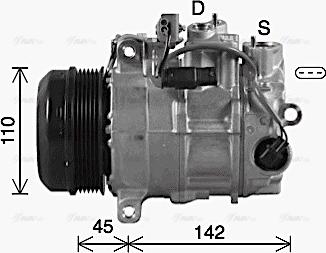 Ava Quality Cooling MSAK742 - Компрессор кондиционера autospares.lv