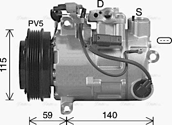 Ava Quality Cooling MSAK759 - Компрессор кондиционера autospares.lv