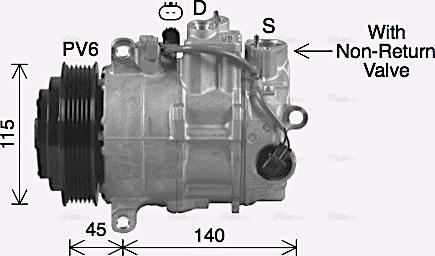 Ava Quality Cooling MSAK755 - Компрессор кондиционера autospares.lv