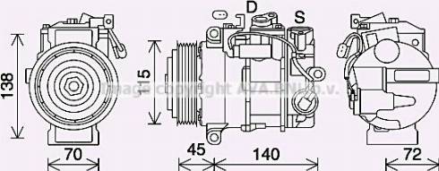 Ava Quality Cooling MSAK710 - Компрессор кондиционера autospares.lv