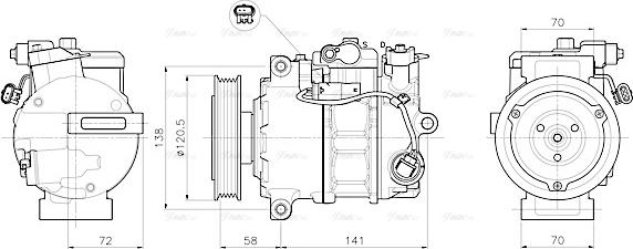 Ava Quality Cooling MSAK785 - Компрессор кондиционера autospares.lv