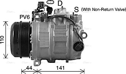 Ava Quality Cooling MSAK738 - Компрессор кондиционера autospares.lv