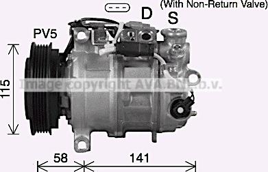 Ava Quality Cooling MSK772 - Компрессор кондиционера autospares.lv