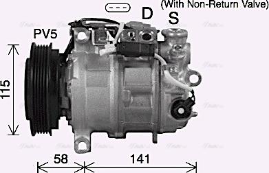 Ava Quality Cooling MSAK772 - Компрессор кондиционера autospares.lv