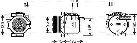 Ava Quality Cooling MS K456 - Компрессор кондиционера autospares.lv