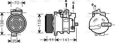 Ava Quality Cooling MS K401 - Компрессор кондиционера autospares.lv