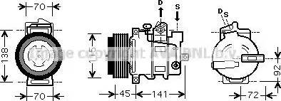 Ava Quality Cooling MS K439 - Компрессор кондиционера autospares.lv