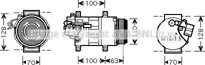 Ava Quality Cooling MS K434 - Компрессор кондиционера autospares.lv