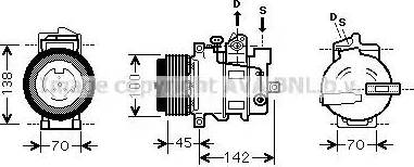 Ava Quality Cooling MS K430 - Компрессор кондиционера autospares.lv