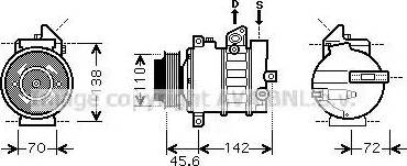 Ava Quality Cooling MS K438 - Компрессор кондиционера autospares.lv