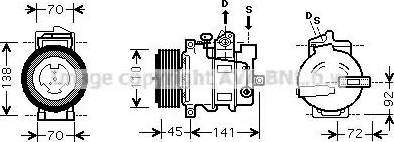 Ava Quality Cooling MS K433 - Компрессор кондиционера autospares.lv