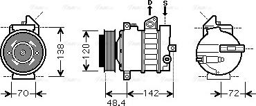 Ava Quality Cooling MS K437 - Компрессор кондиционера autospares.lv