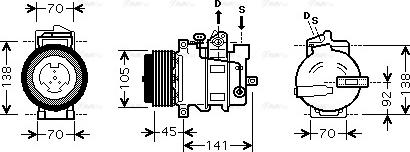 Ava Quality Cooling MS K429 - Компрессор кондиционера autospares.lv