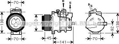 Ava Quality Cooling MS K428 - Компрессор кондиционера autospares.lv