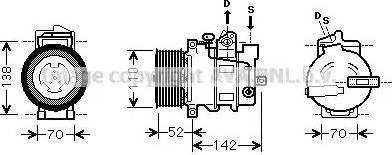 Ava Quality Cooling MSK590 - Компрессор кондиционера autospares.lv