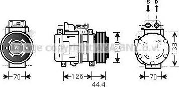 Ava Quality Cooling MSK558 - Компрессор кондиционера autospares.lv