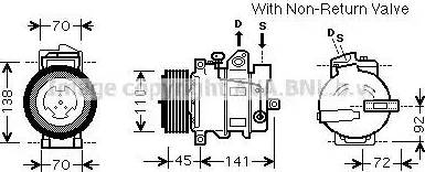 Ava Quality Cooling MSK569 - Компрессор кондиционера autospares.lv