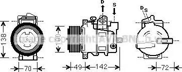 Ava Quality Cooling MSK566 - Компрессор кондиционера autospares.lv