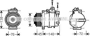 Ava Quality Cooling MSK561 - Компрессор кондиционера autospares.lv