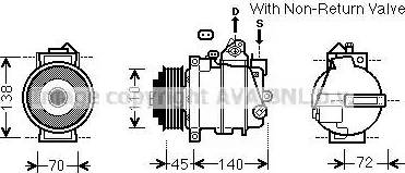 Ava Quality Cooling MSK568 - Компрессор кондиционера autospares.lv