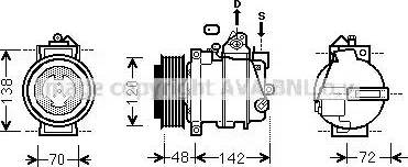 Ava Quality Cooling MSK567 - Компрессор кондиционера autospares.lv