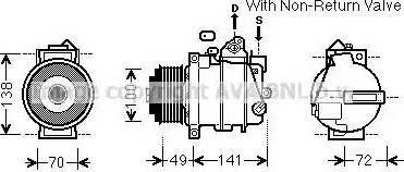 Ava Quality Cooling MSK584 - Компрессор кондиционера autospares.lv