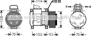 Ava Quality Cooling MSK583 - Компрессор кондиционера autospares.lv