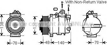 Ava Quality Cooling MS K526 - Компрессор кондиционера autospares.lv