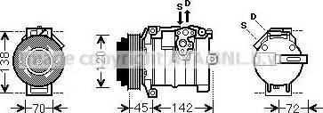 Ava Quality Cooling MSK574 - Компрессор кондиционера autospares.lv