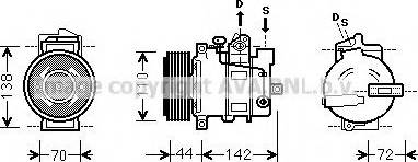 Ava Quality Cooling MSK571 - Компрессор кондиционера autospares.lv