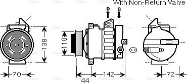 Ava Quality Cooling MSK573 - Компрессор кондиционера autospares.lv