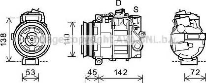 Ava Quality Cooling MSK577 - Компрессор кондиционера autospares.lv