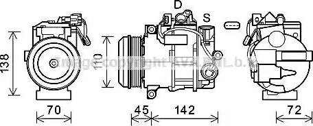 Ava Quality Cooling MSK683 - Компрессор кондиционера autospares.lv