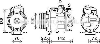 Ava Quality Cooling MSK639 - Компрессор кондиционера autospares.lv